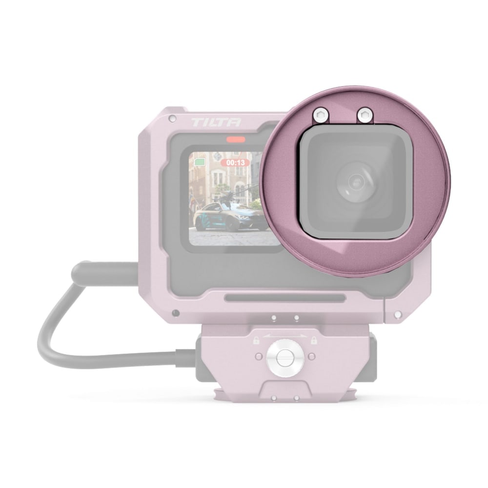 Two screws into the cage, nothing on the camera