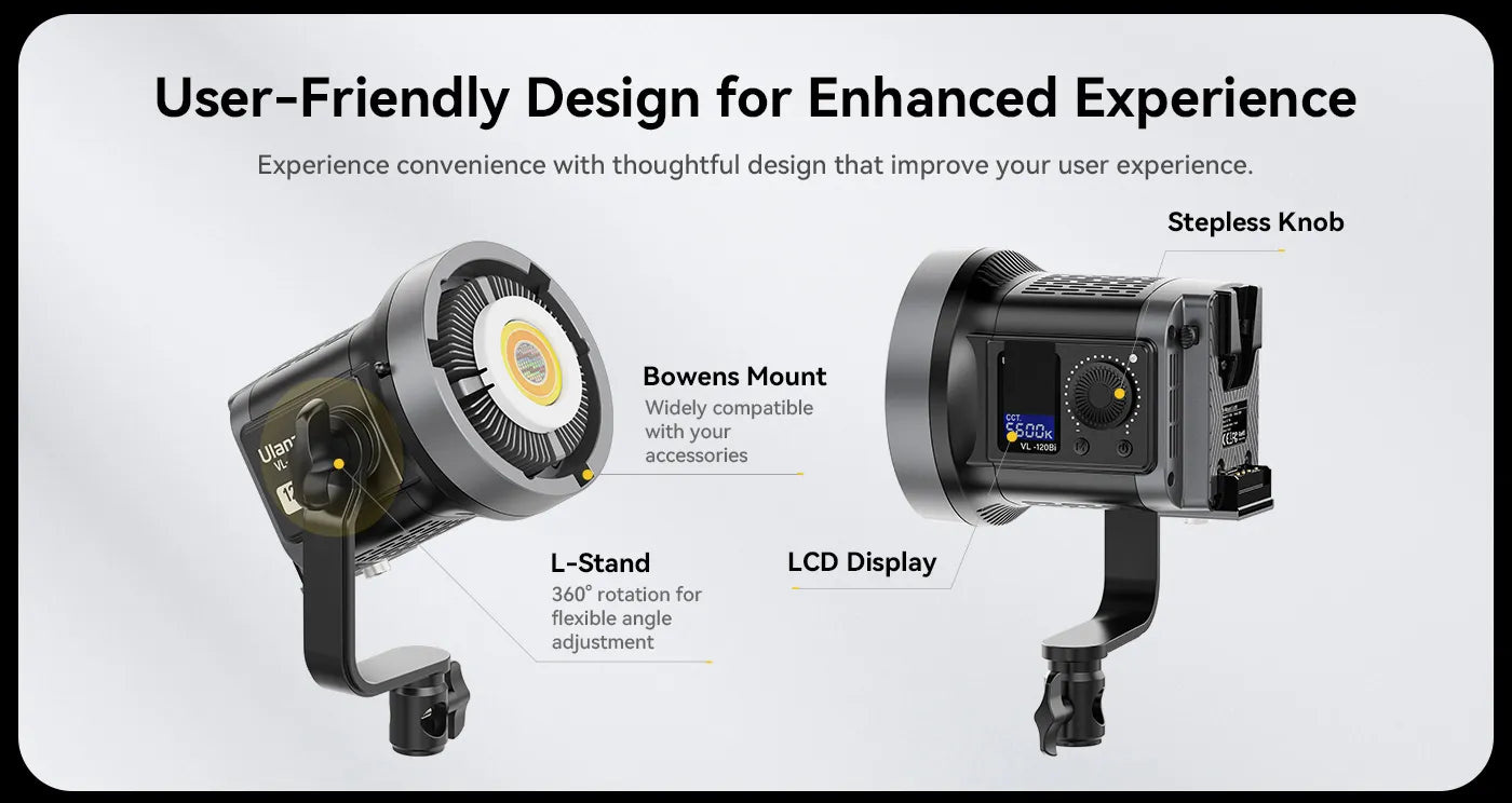 Ulanzi VL-120Bi – Thoughtful controls and mounting