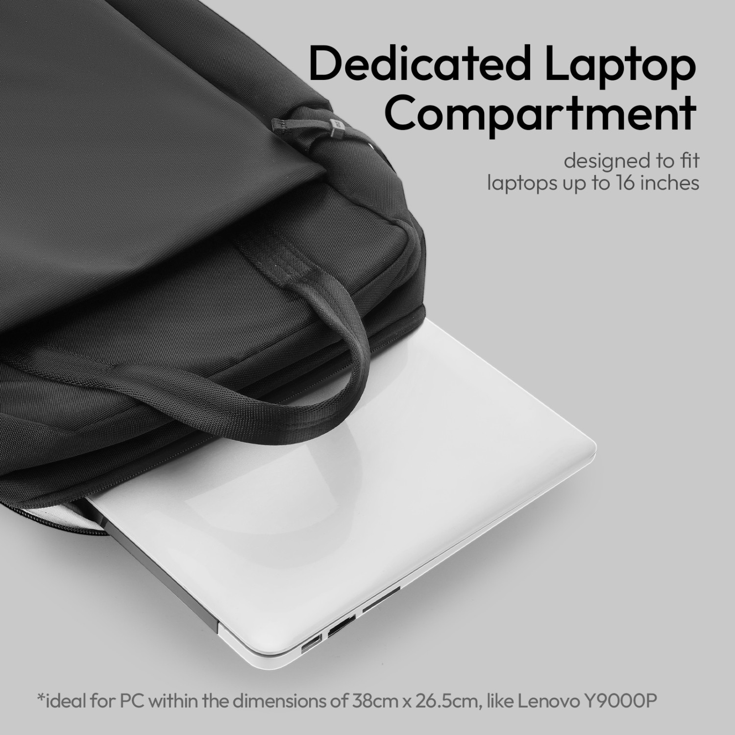 Ulanzi F08 cestovní batoh 18 l – A separate compartment for a laptop up to 16″