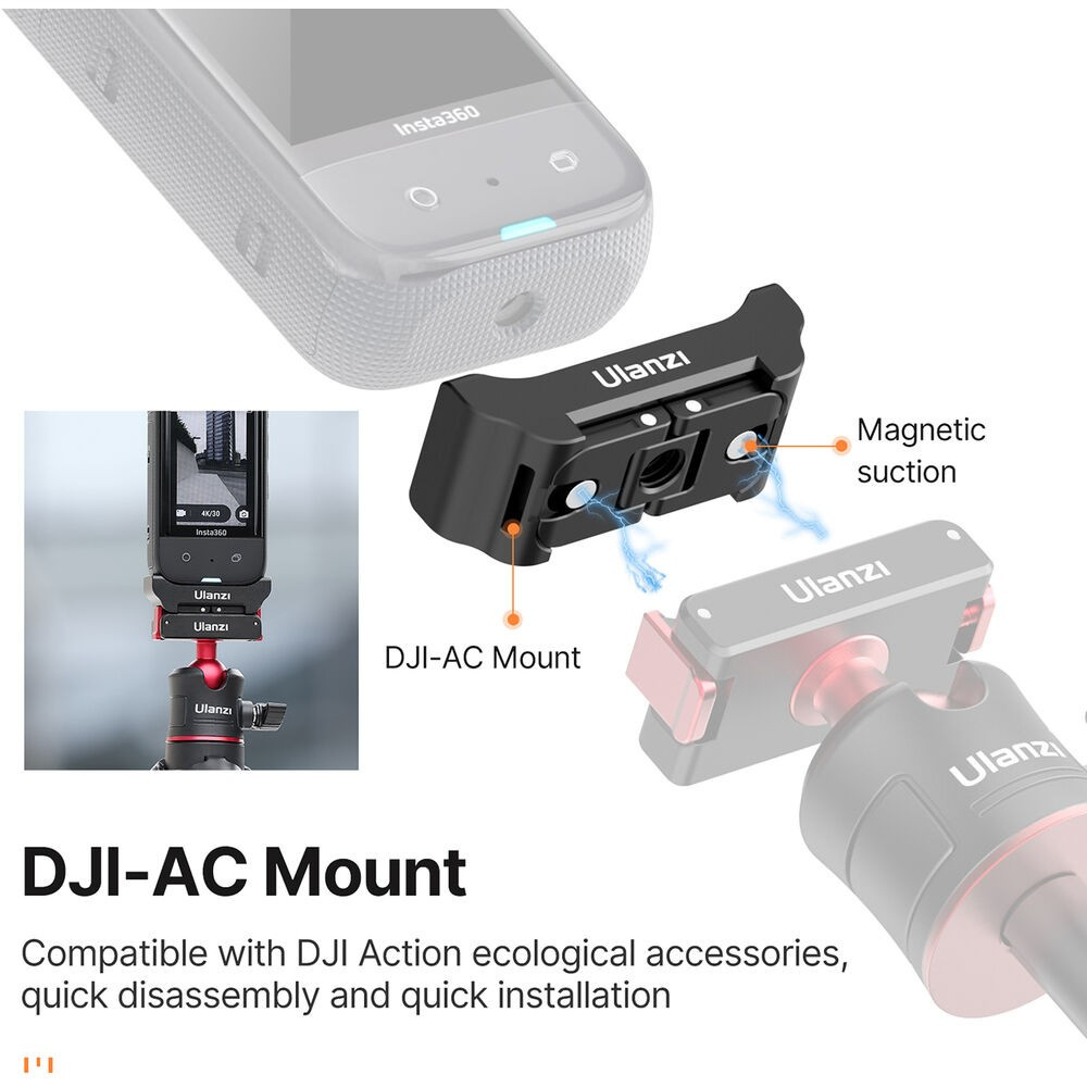 Ulanzi 3v1 adaptér pro Insta360 X2/X3 – Magnetic interface for DJI