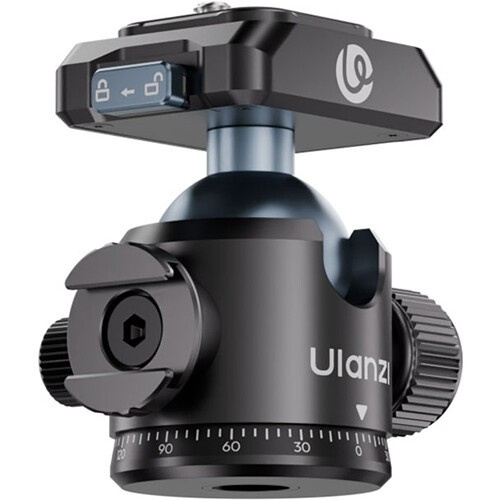 Ulanzi T100 Uka kulová hlava – Rotating shoe and threads for tripod or light stand