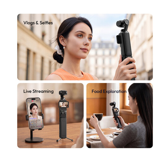 Ulanzi PK-22 napájecí rukojeť pro Osmo Pocket 3 – For vlogs, streams and travel