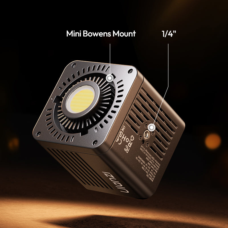 Ulanzi C60 60W Bi-Color Video Light – Mini Bowens mount and 1/4″ thread