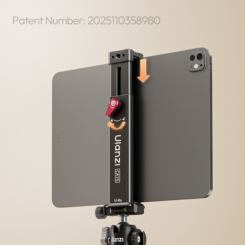 Ulanzi CA15 OneLock Tablet Clamp – Tablet secured with one touch