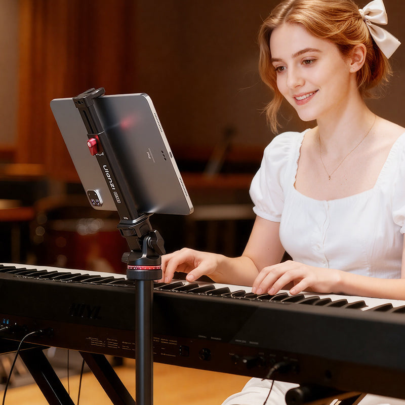 Ulanzi CA15 OneLock Tablet Clamp – Sheet music and video lessons in view