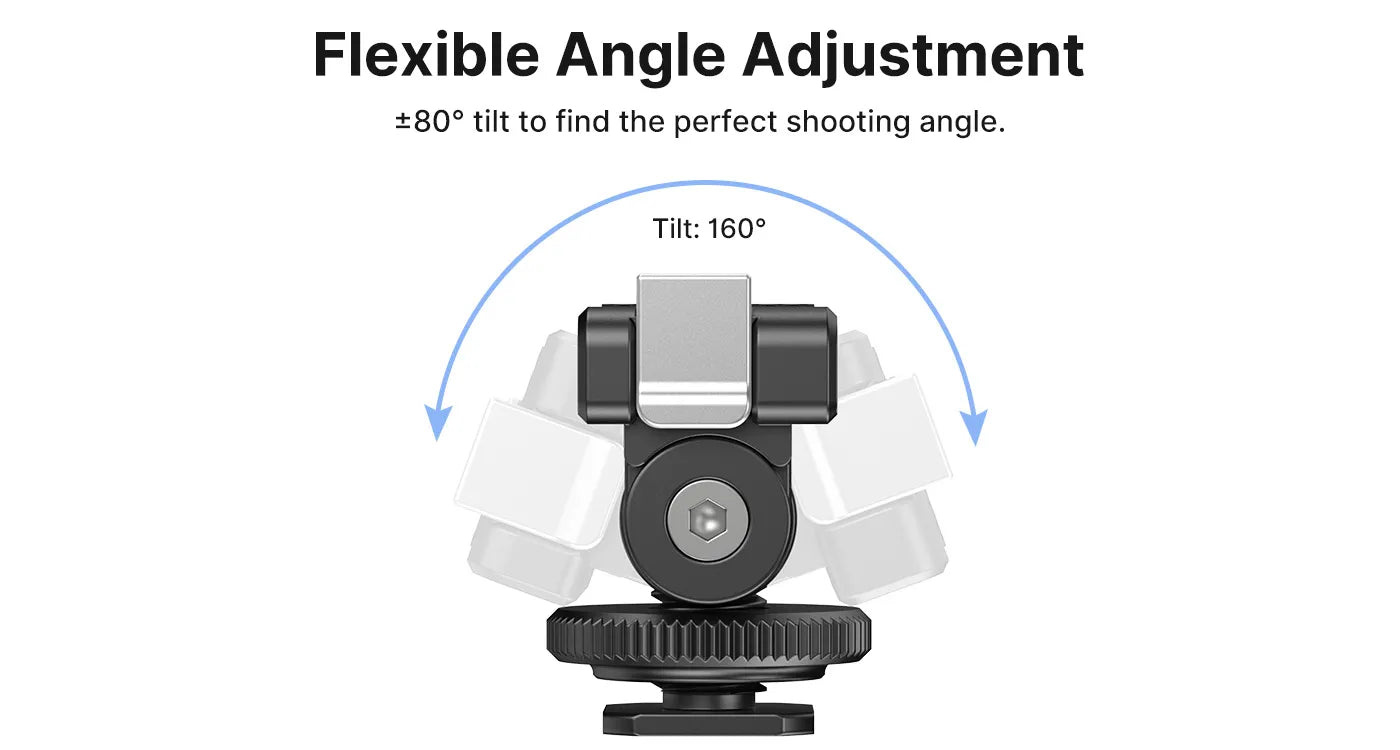 Ulanzi Cold Shoe Mount Adapter CA22 – 160° tilt for precise framing
