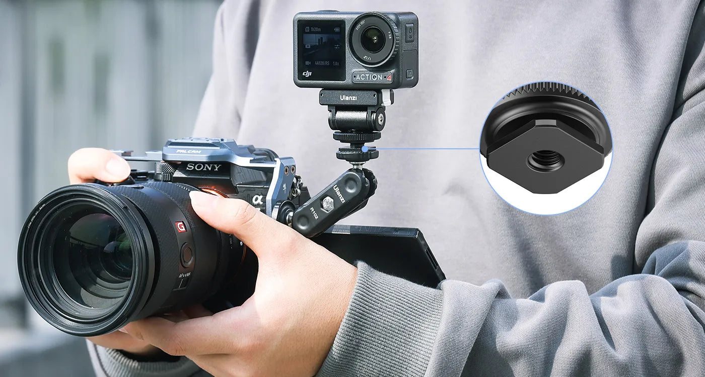 Ulanzi Cold Shoe Mount Adapter CA22 – In use