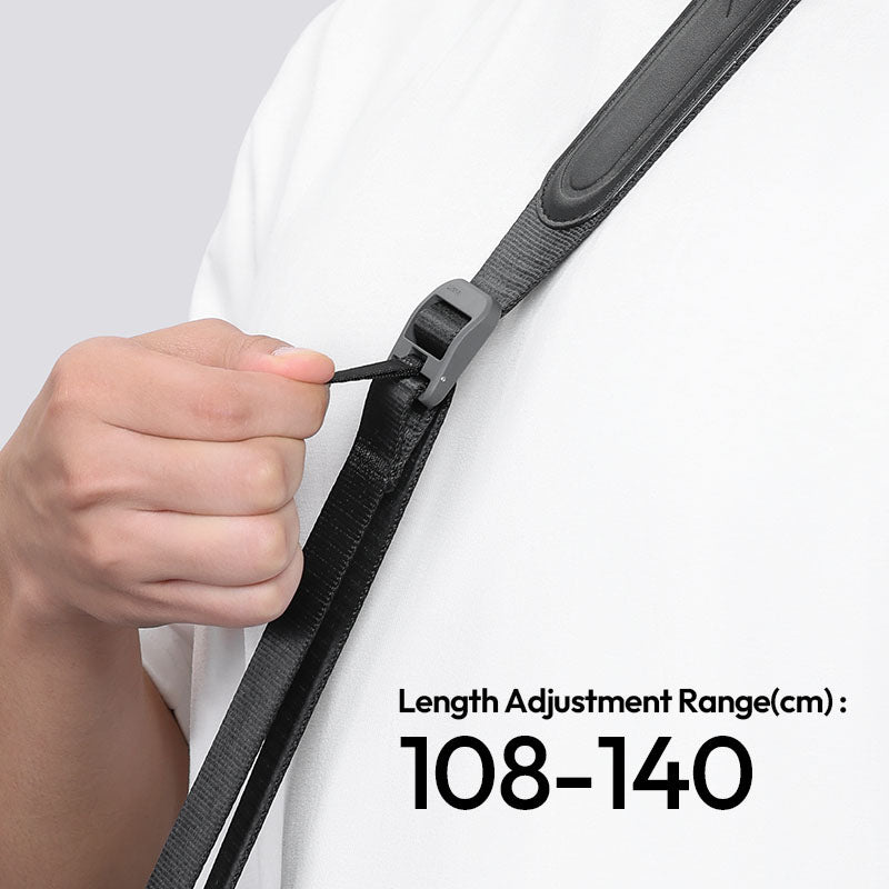 Ulanzi CSS1 U-Snap Camera Shoulder Strap (Shadow Black) – Length adjustment 108–140 cm