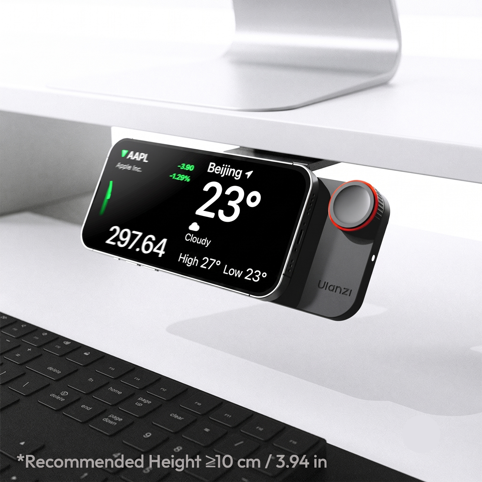 Ulanzi CW15 Qi2 15W bezdrátová nabíječka pod monitor – A second screen you can just glance at