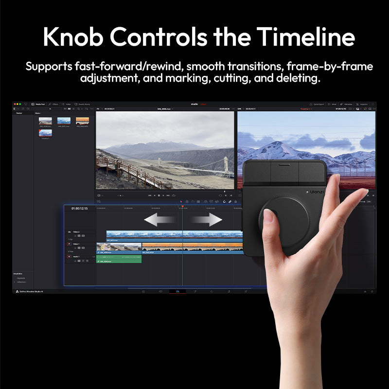 Ulanzi D100H Dial Creative Controller – The dial controls the timeline