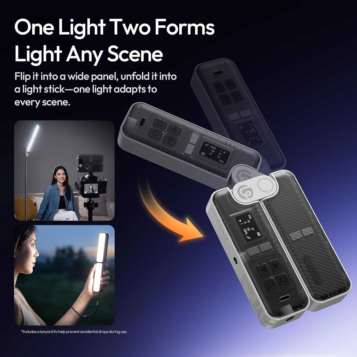 Ulanzi FOLD8 black – Panel or light stick