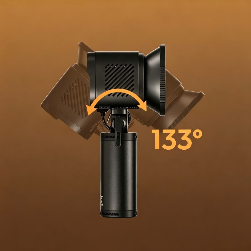 Ulanzi LC60 LightOn – Tilting handle with a 133° range