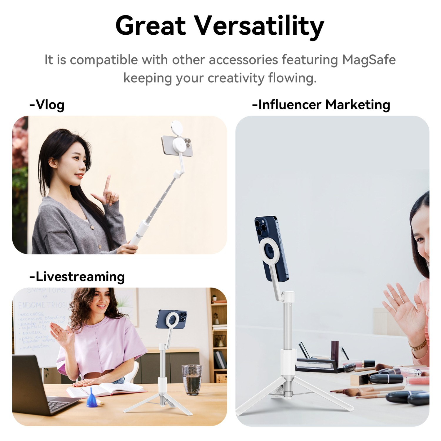 Ulanzi MG-003 Pro V3 bílý – For vlogs, streams and influencers
