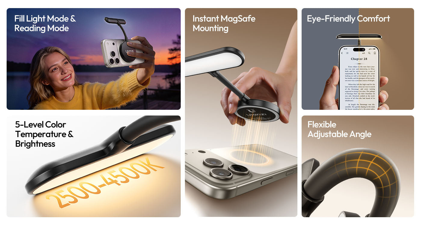 Ulanzi M10 magnetické světlo na telefon – Everything essential in one place