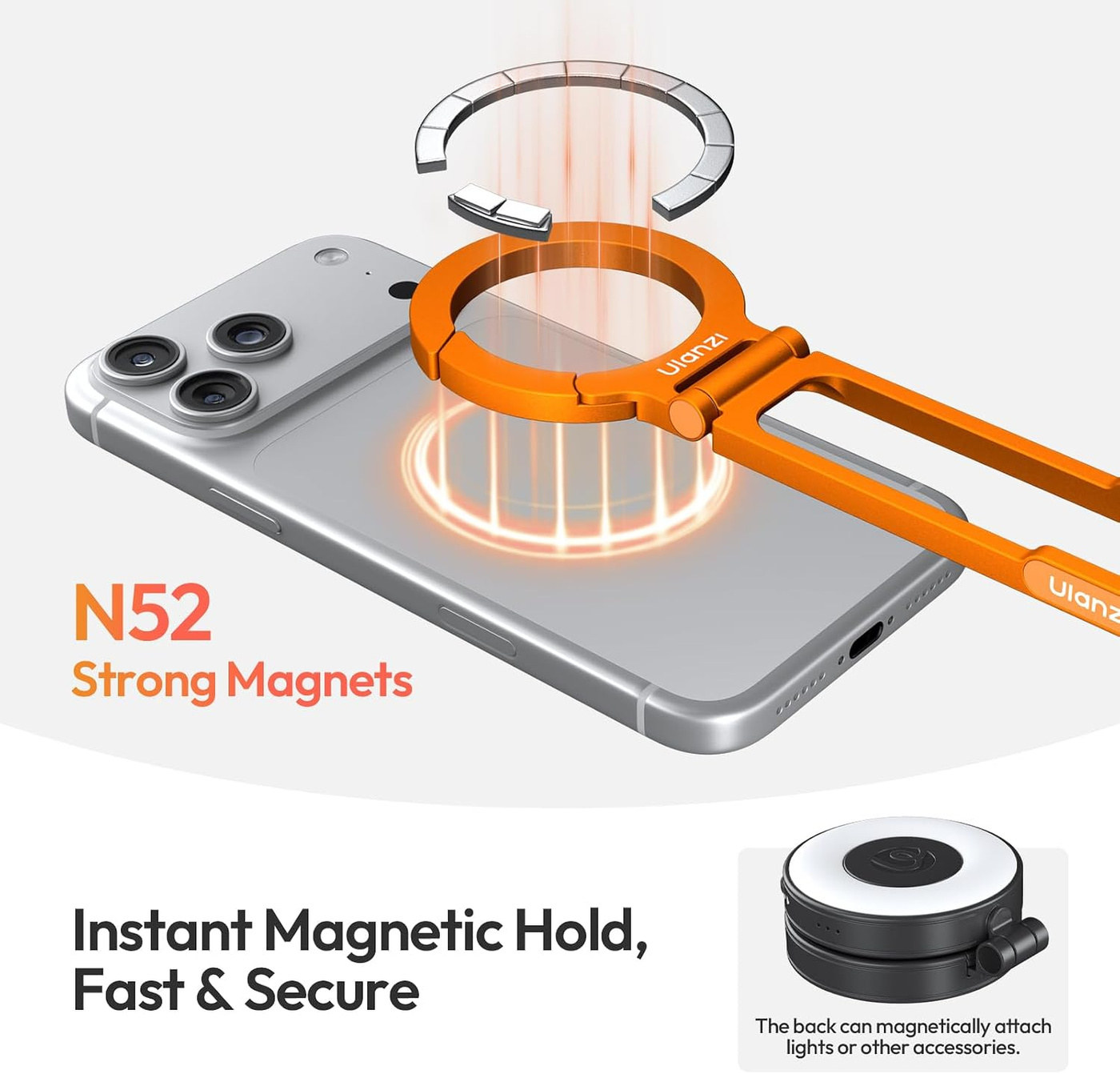 Ulanzi MA30S magnetický ministativ – N52 magnets and MagSafe from 14 N