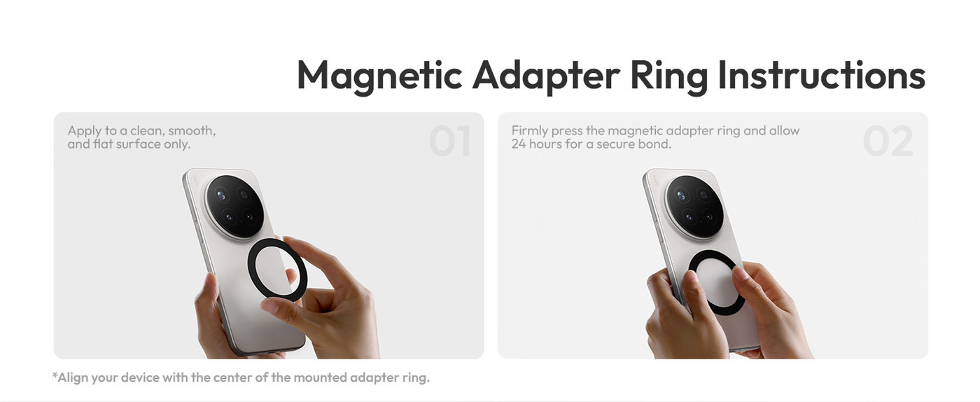 Ulanzi MA30S magnetický ministativ – Magnetic ring for phones without MagSafe