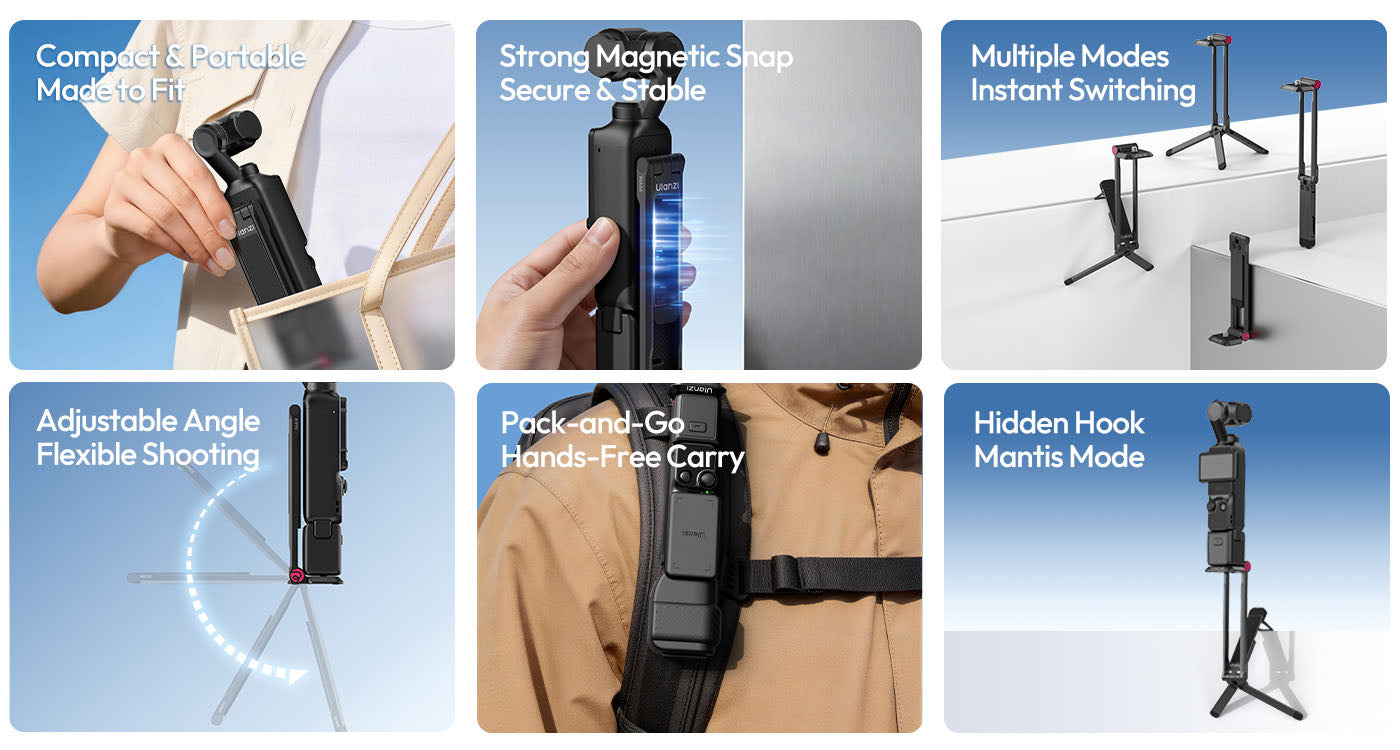 Ulanzi MA66 magnetický ministativ pro DJI Osmo Pocket 3 – Key features at a glance