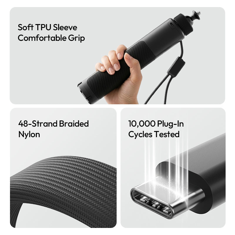 Ulanzi MA93 nabíjecí rukojeť 10 000 mAh se stativem – Fits comfortably in your hand