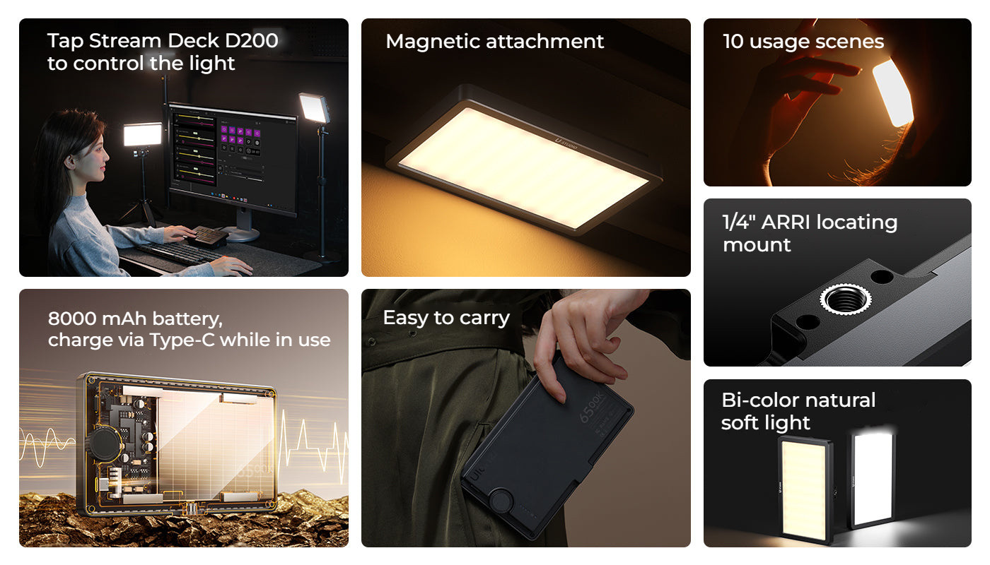 Ulanzi K6500 magnetické video světlo – Key features at a glance