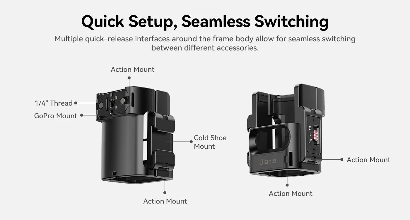 Ulanzi PK-06 adaptér pro Pocket 3 – Quick setup, seamless switching