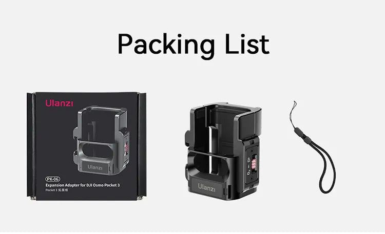 Ulanzi PK-06 adaptér pro Pocket 3 – Packing list