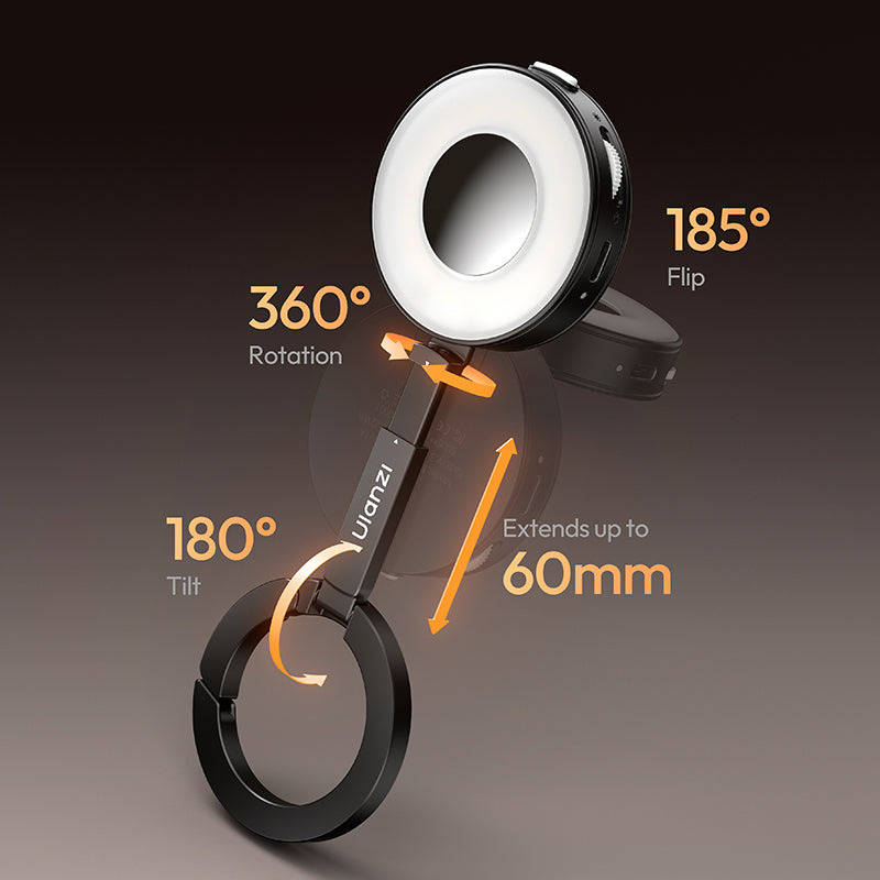 Ulanzi ML05 MagLock světlo černé – Adjustable in every direction