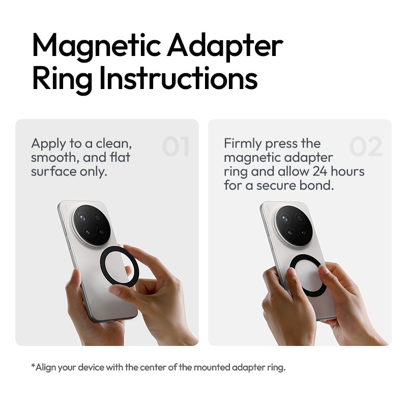 Ulanzi MT-44 M černá – How to attach the magnetic ring