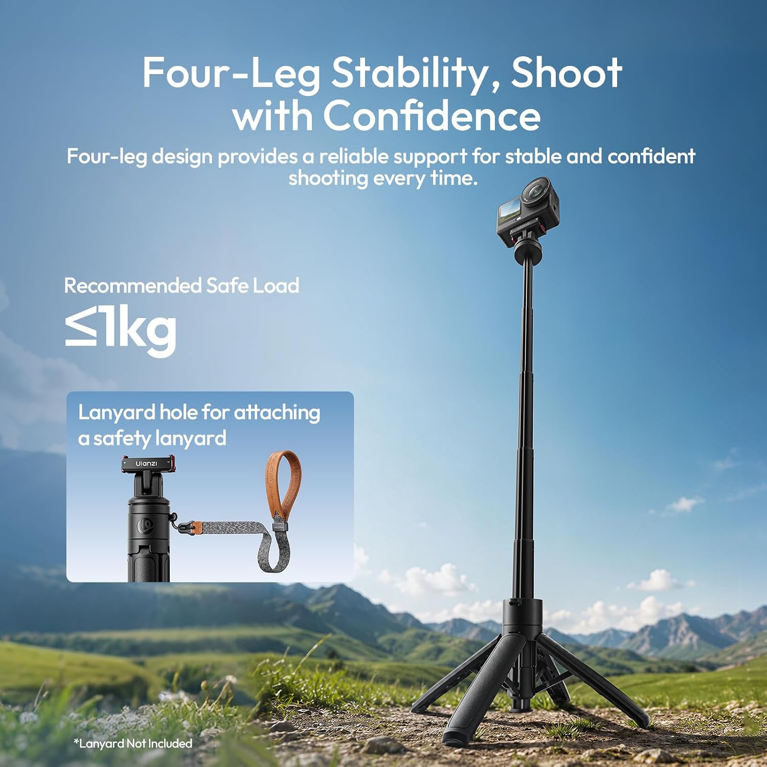 Ulanzi MT18 Action 6 – Four legs for stability