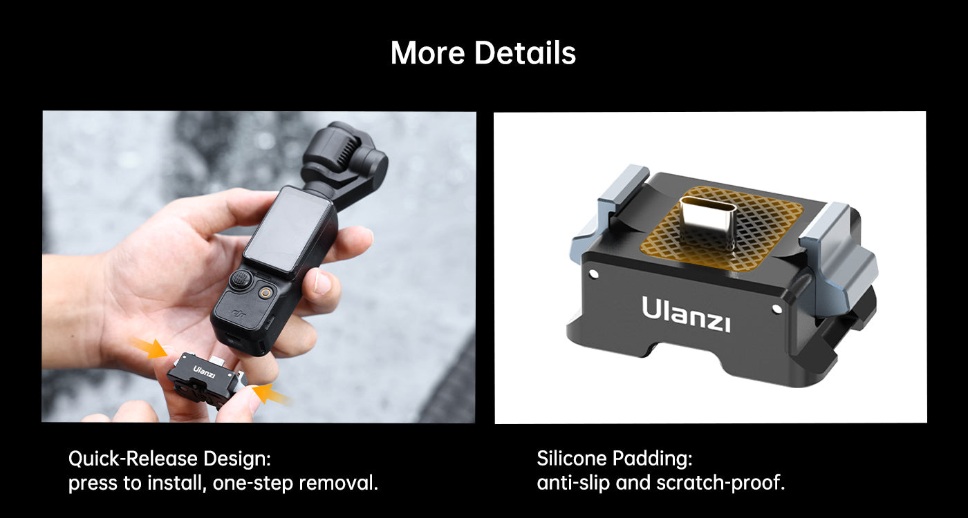 Ulanzi PK-10 pro DJI Osmo Pocket 3 – Quick release and silicone protection