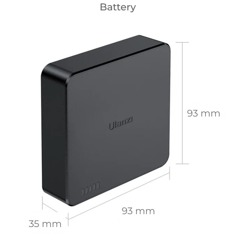 Ulanzi B01 Battery – Battery dimensions