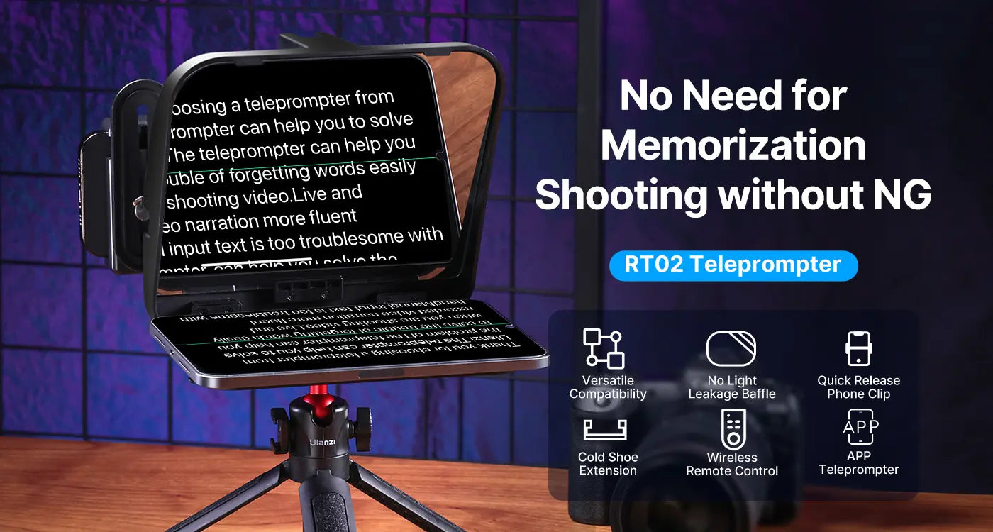 Ulanzi RT02 teleprompter pro tablety a smartphony