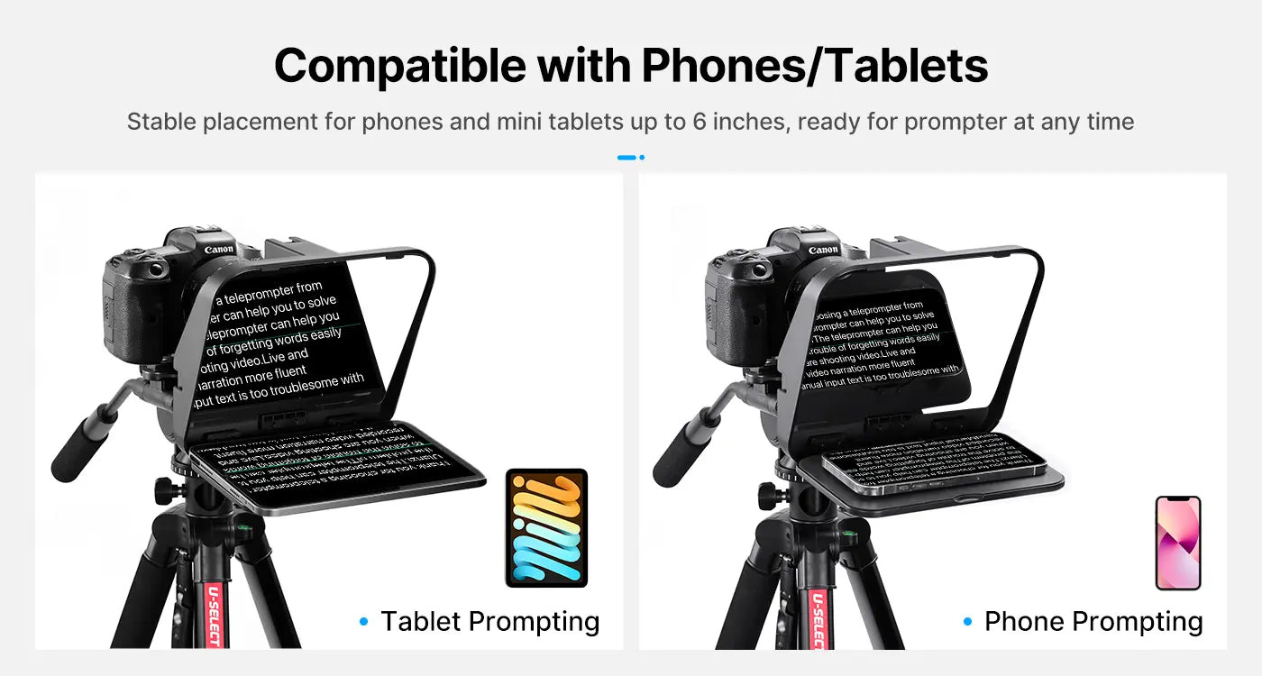 Ulanzi RT02 teleprompter pro tablety a smartphony – Phones and tablets up to 6″