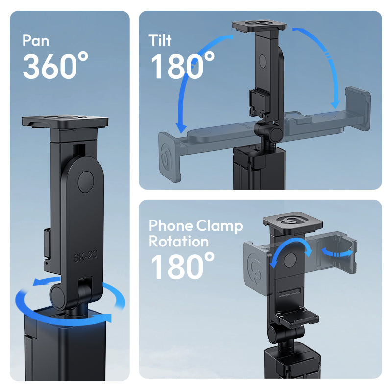 Ulanzi SK-20 Travel Phone Holder – 360° rotation and flexible tilt