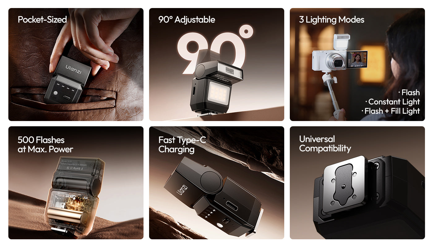 Ulanzi SL03 Spark Lite Camera Flash (White) – Everything essential in one picture