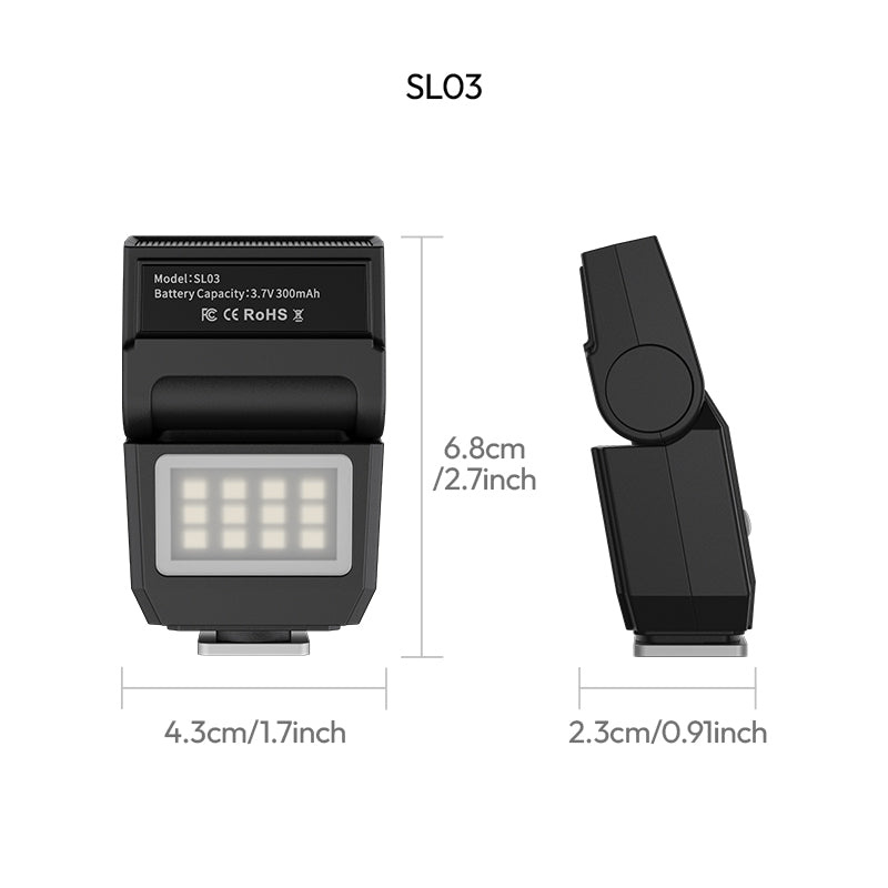 Ulanzi SL03 Spark Lite Camera Flash – Dimensions