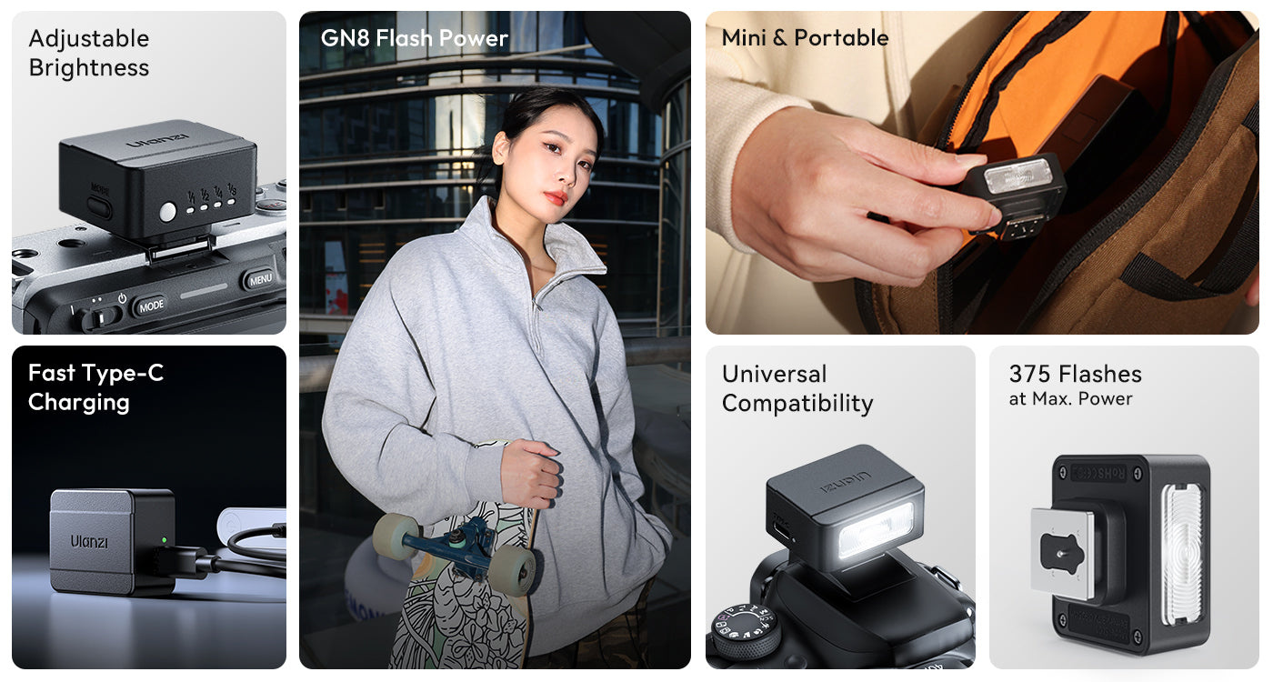 Ulanzi SL02 Spark Lite Camera Flash Light – Everything essential in one picture