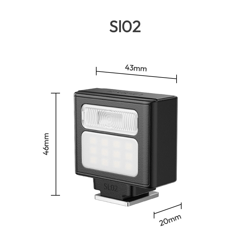 Ulanzi SL02 Spark Lite Camera Flash Light – Dimensions