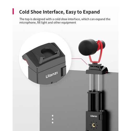 Ulanzi ST-29 držák telefonu a tabletu na stativ – Cold shoe for a microphone or light