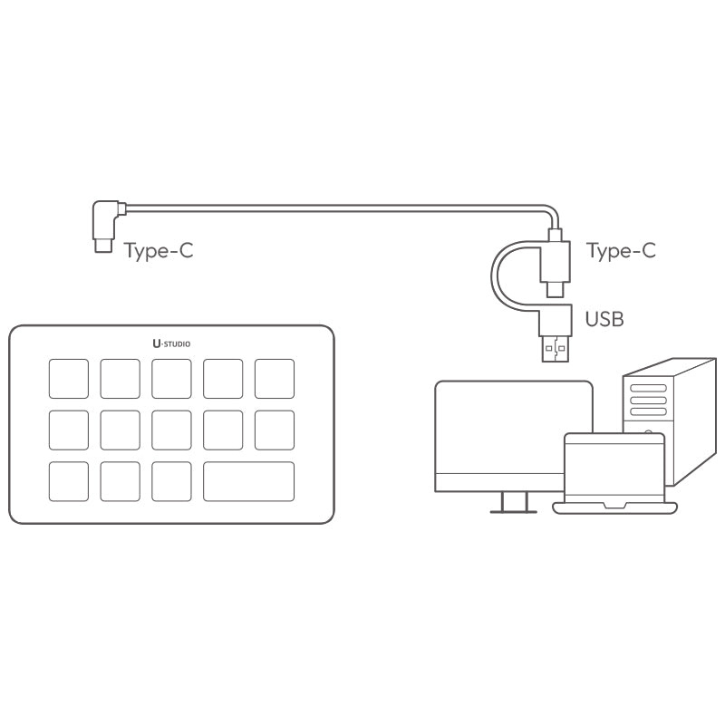 Ulanzi D200 Stream Controller – One-cable connection