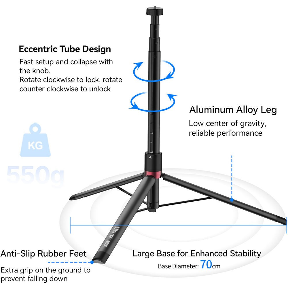Ulanzi AT-01 Offset Vlog Tripod – Quick opening and a twist lock