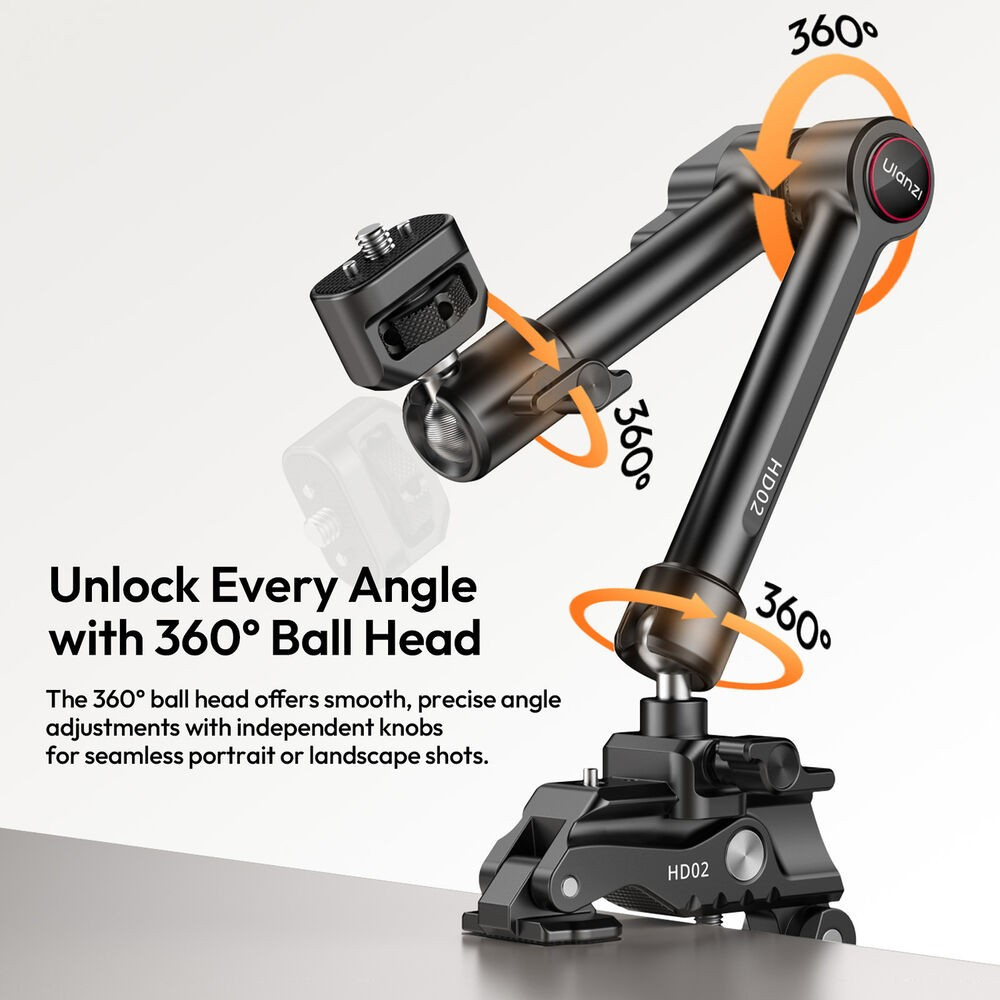 Ulanzi HD02 Magic Arm – 360° ball heads on both ends