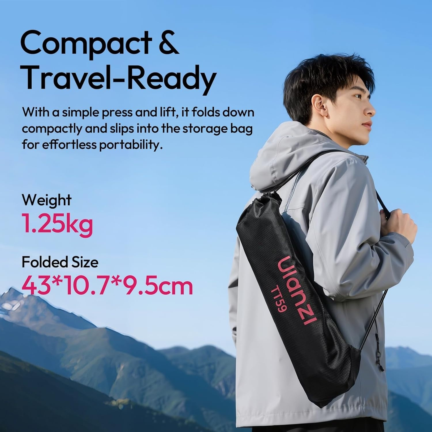 Ulanzi TT59 stativ s vodorovným sloupem – Compact and travel-ready