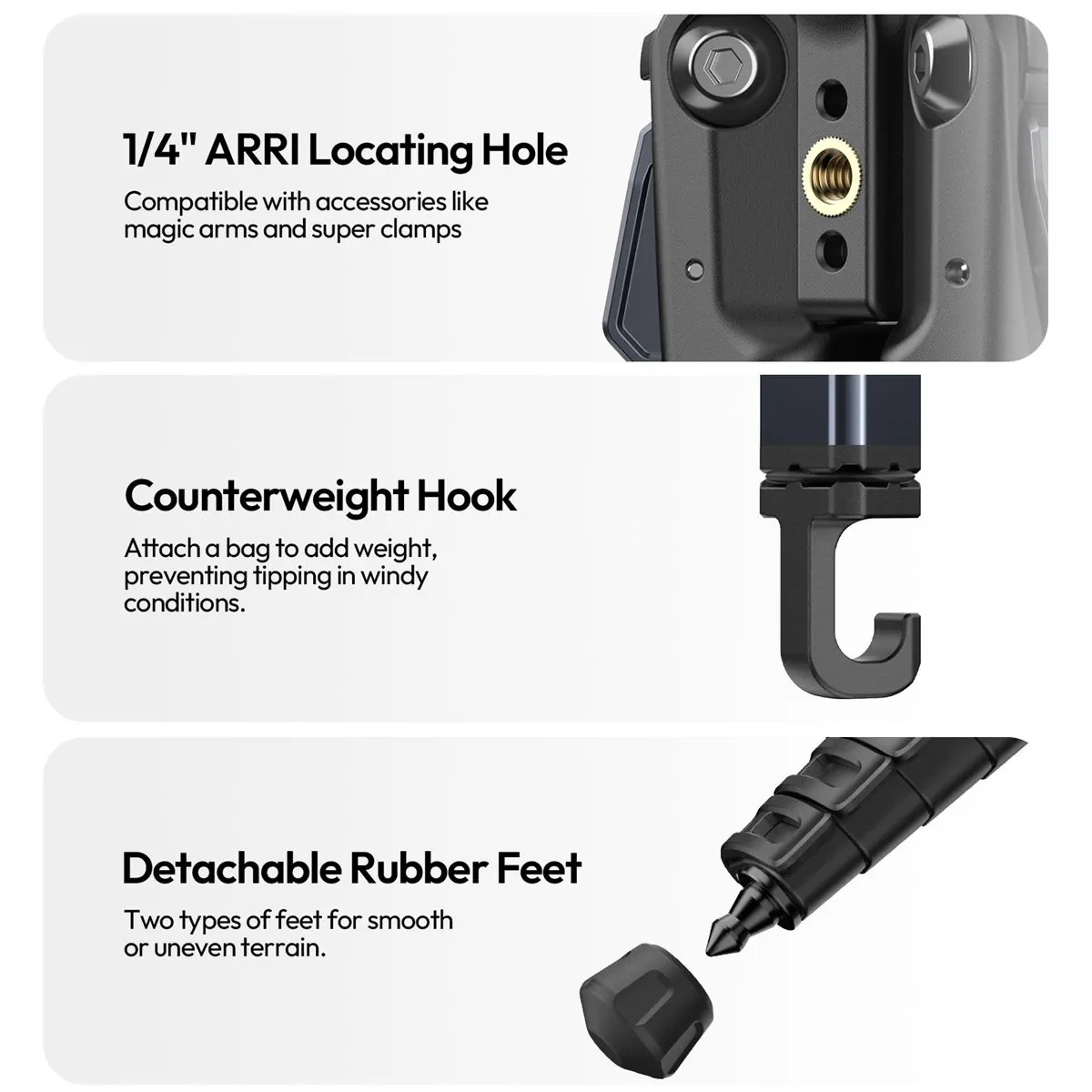 Ulanzi OMBRA II YING cestovní stativ černý – Practical details