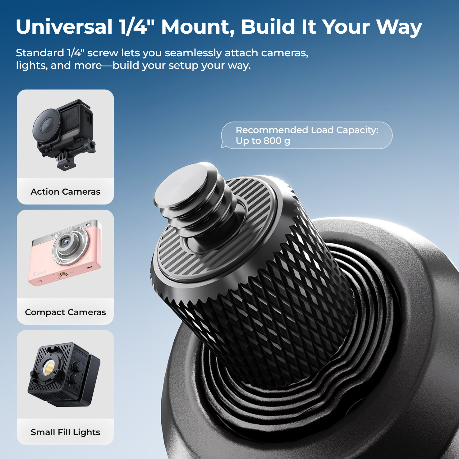 Ulanzi TT91 selfie tyč a stativ – Universal 1/4″ mount