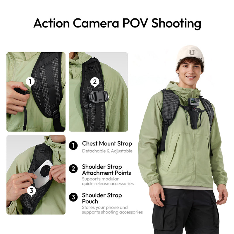 Ulanzi TP01 Travel Photography Backpack 25L – Ready for POV shooting
