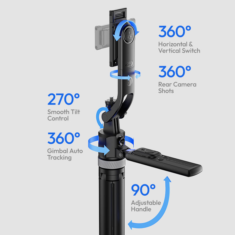 Ulanzi TT23M magnetická selfie tyč se stativem – 360° gimbal with 270° tilt