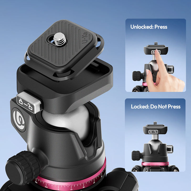 Ulanzi TZ01 Versatile 2-in-1 Carbon Fiber Tripod – Uka / F38 quick-release plate