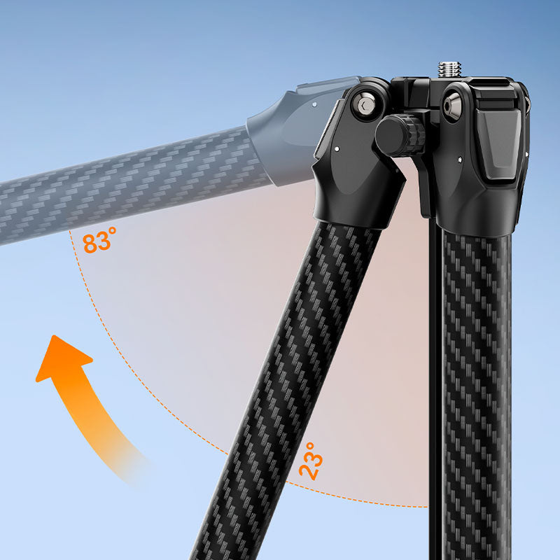 Ulanzi TZ01 Versatile 2-in-1 Carbon Fiber Tripod – Adjustable leg angles