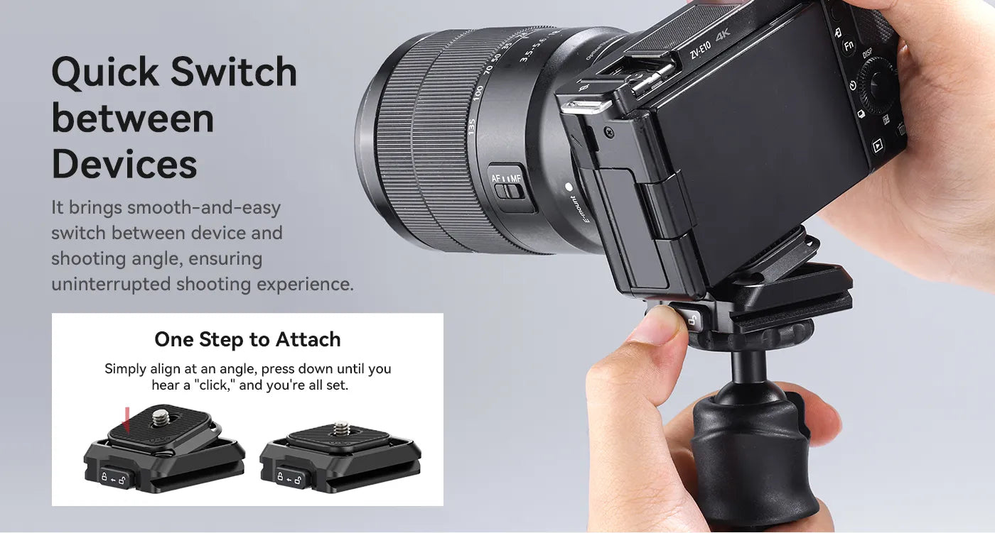 Ulanzi Uka Quick Release Plate and Base Kit – Quick switch between devices