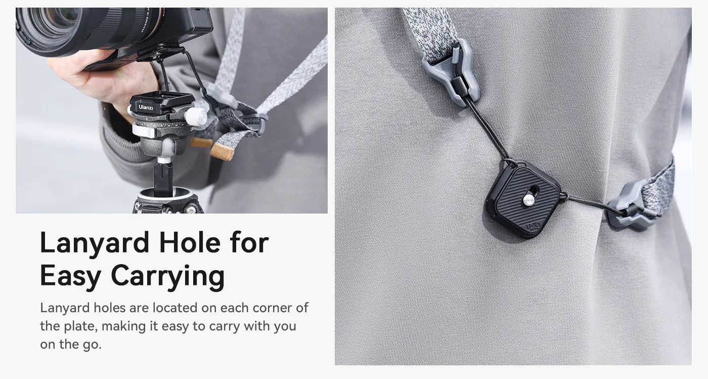 Ulanzi Uka Quick Release Plate and Base Kit – Lanyard holes